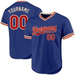 Baseball-Trikot Authentic Custom Royal Rot-Creme Throwback Baseball-Trikot Authentic Custom Royal Rot-Creme Throwback
