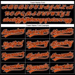 Authentische Baseball Custom Schwarz Curve Solid Jersey Muster Design Orange-Weiß 3D