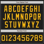 Jersey Baseball Muster Authentische Custom Graffiti Scratch Gold-Schwarz 3D