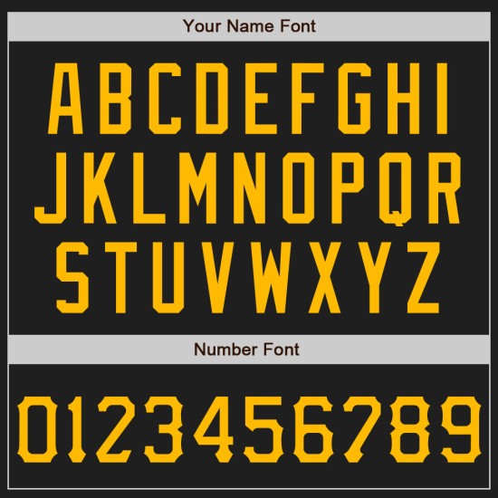 Jersey Baseball Muster Authentische Custom Graffiti Scratch Gold-Schwarz 3D