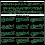 Schwarz Grün-Old Curve Authentic Custom 3D Jersey Baseball Kelly Muster Gold Solid Design