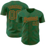 Linien Benutzerdefinierte Jersey 3D Curve Design Baseball Orange Authentic Green Pattern Kelly Linien Benutzerdefinierte Jersey 3D Curve Design Baseball Orange Authentic Green Pattern Kelly