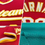 Lila-Weißes Jersey Custom Authentic Baseball Throwback Teal