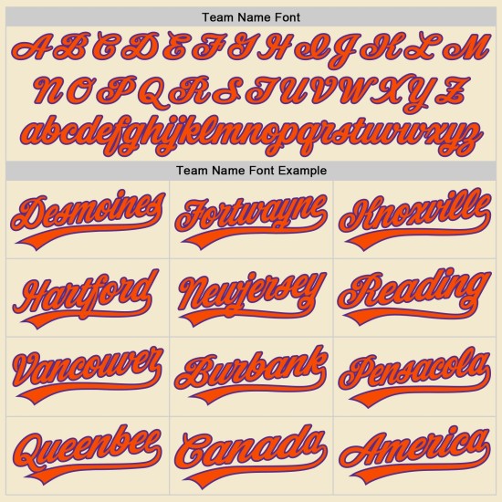 Baseball Creme Authentic Custom Jersey Throwback Lila-Orange Baseball Creme Authentic Custom Jersey Throwback Lila-Orange