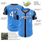 Shapes Custom Weiß-Marineblau Farben Authentic Jersey Arm Blau 3 Baseball Electric