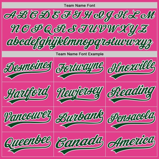 Baseball Throwback Pink Grün-Weiß Trikot Authentic Custom Baseball Throwback Pink Grün-Weiß Trikot Authentic Custom