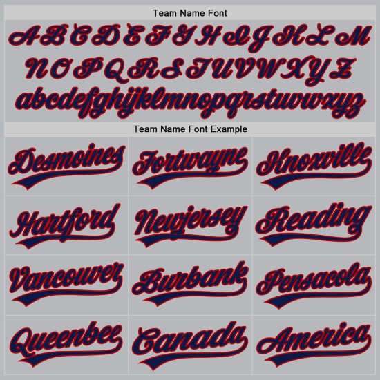 Throwback Gray Custom Baseball Authentic Marineblau-Rot Trikot Throwback Gray Custom Baseball Authentic Marineblau-Rot Trikot