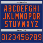 3D Orange-Royal Muster Baseball Scratch Custom Jersey Authentische Graffiti