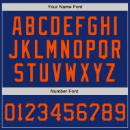 3D Orange-Royal Muster Baseball Scratch Custom Jersey Authentische Graffiti