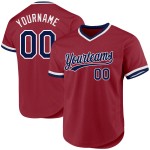 Custom Jersey Navy-Weiß Throwback Authentic Baseball Kastanienbraun Custom Jersey Navy-Weiß Throwback Authentic Baseball Kastanienbraun