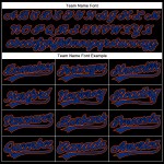 Design Benutzerdefinierte 3D Muster Authentische Royal-Orange Solid Jersey Curve Baseball Schwarz Design Benutzerdefinierte 3D Muster Authentische Royal-Orange Solid Jersey Curve Baseball Schwarz