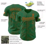 Linien Benutzerdefinierte Jersey 3D Curve Design Baseball Orange Authentic Green Pattern Kelly Linien Benutzerdefinierte Jersey 3D Curve Design Baseball Orange Authentic Green Pattern Kelly