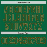 Linien Benutzerdefinierte Jersey 3D Curve Design Baseball Orange Authentic Green Pattern Kelly Linien Benutzerdefinierte Jersey 3D Curve Design Baseball Orange Authentic Green Pattern Kelly