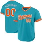Baseball Orange-Grau Teal Jersey Throwback Authentic Custom Baseball Orange-Grau Teal Jersey Throwback Authentic Custom