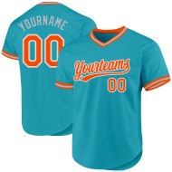 Baseball Orange-Grau Teal Jersey Throwback Authentic Custom