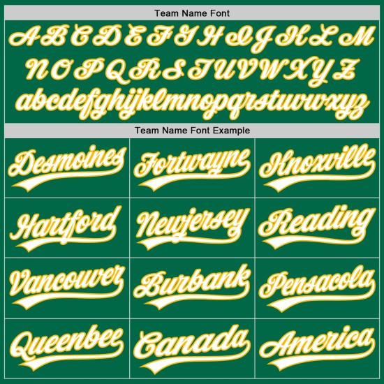 Throwback-Trikot Custom Green Baseball Authentic Weiß-Gold Kelly Throwback-Trikot Custom Green Baseball Authentic Weiß-Gold Kelly