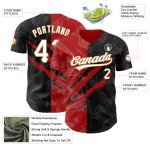 Rot-Altes Muster Schwarz Baseball Jersey Gold Scratch Authentic 3D Custom Graffiti Rot-Altes Muster Schwarz Baseball Jersey Gold Scratch Authentic 3D Custom Graffiti