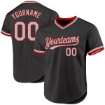 Baseball Grau-Rot Throwback Custom Jersey Schwarz Authentic Baseball Grau-Rot Throwback Custom Jersey Schwarz Authentic