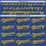 Authentisches Gold-Weiß-Trikot Throwback Custom Baseball Royal Authentisches Gold-Weiß-Trikot Throwback Custom Baseball Royal