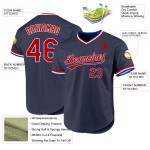 Red-Royal Baseball Trikot Navy Authentic Throwback Custom Red-Royal Baseball Trikot Navy Authentic Throwback Custom