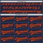 Baseball Custom Graffiti Muster Authentic Scratch Orange-Navy 3D Jersey
