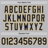 Authentisches Custom Throwback Baseball-Trikot Grau Navy-Gold