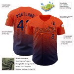 Jersey Custom Fashion Fade Baseball Orange Authentic Navy Jersey Custom Fashion Fade Baseball Orange Authentic Navy