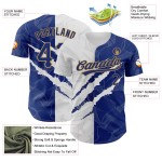Muster 3D Jersey Gold Custom Graffiti Scratch Baseball Authentic Royal-Old Muster 3D Jersey Gold Custom Graffiti Scratch Baseball Authentic Royal-Old