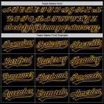Baseball-Trikot Custom Schwarz Authentic Gold Throwback Baseball-Trikot Custom Schwarz Authentic Gold Throwback