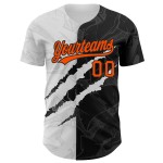 3D Baseball Jersey Scratch Authentic Orange-Schwarz Benutzerdefinierte Muster Graffiti 3D Baseball Jersey Scratch Authentic Orange-Schwarz Benutzerdefinierte Muster Graffiti