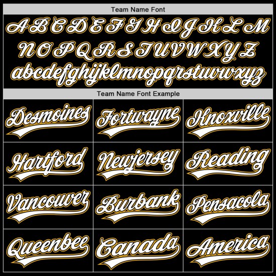 Jersey Custom Schwarz Weiß-Gold Throwback Authentic Baseball Jersey Custom Schwarz Weiß-Gold Throwback Authentic Baseball