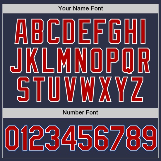 Red-Royal Baseball Trikot Navy Authentic Throwback Custom Red-Royal Baseball Trikot Navy Authentic Throwback Custom