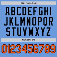 Benutzerdefinierte Orange-Schwarz Throwback Jersey Blau Authentic Baseball Light