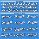 Shapes Custom Weiß-Marineblau Farben Authentic Jersey Arm Blau 3 Baseball Electric