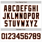 Muster Authentic Weiß Custom Design Baseball Abstrakte Splash Jersey 3D Schwarz-Orange