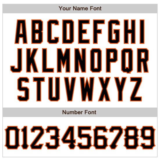 Muster Authentic Weiß Custom Design Baseball Abstrakte Splash Jersey 3D Schwarz-Orange