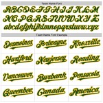 Jersey Authentic Baseball Custom 3D Abstraktes Splash Weiß Grün-Gold Designmuster