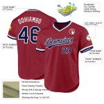 Custom Jersey Navy-Weiß Throwback Authentic Baseball Kastanienbraun Custom Jersey Navy-Weiß Throwback Authentic Baseball Kastanienbraun