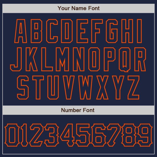Benutzerdefinierte Baseball Orange Navy Abstraktes Design Netzwerk Authentisches Muster Jersey 3D