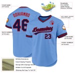 Baseball Blaues Trikot Authentisches Marineblau-Rot Hell Benutzerdefinierter Throwback Baseball Blaues Trikot Authentisches Marineblau-Rot Hell Benutzerdefinierter Throwback