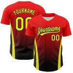 Neon Custom Muster Seite Gelb-Schwarz Rot Design Streifen Jersey Baseball Authentic 3D Neon Custom Muster Seite Gelb-Schwarz Rot Design Streifen Jersey Baseball Authentic 3D