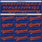 3D Orange-Royal Muster Baseball Scratch Custom Jersey Authentische Graffiti