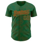 Linien Benutzerdefinierte Jersey 3D Curve Design Baseball Orange Authentic Green Pattern Kelly Linien Benutzerdefinierte Jersey 3D Curve Design Baseball Orange Authentic Green Pattern Kelly