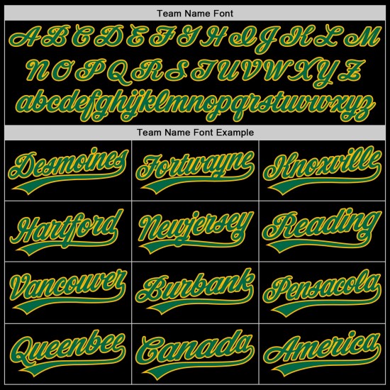 Throwback Baseball Custom Grün-Gold Trikot Schwarz Authentic Kelly Throwback Baseball Custom Grün-Gold Trikot Schwarz Authentic Kelly