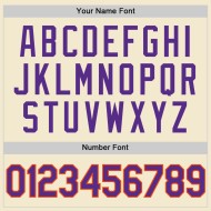 Baseball Creme Authentic Custom Jersey Throwback Lila-Orange