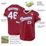 White-Light Baseball Custom Kastanienbraun Blau Jersey Throwback Authentic White-Light Baseball Custom Kastanienbraun Blau Jersey Throwback Authentic