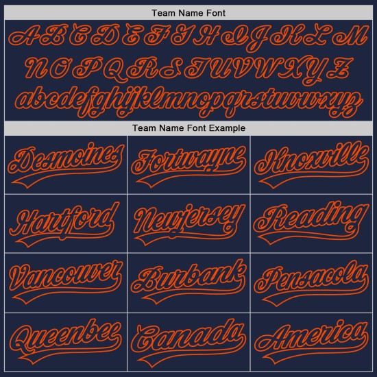 Benutzerdefinierte Baseball Orange Navy Abstraktes Design Netzwerk Authentisches Muster Jersey 3D