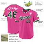 Baseball Throwback Pink Grün-Weiß Trikot Authentic Custom Baseball Throwback Pink Grün-Weiß Trikot Authentic Custom