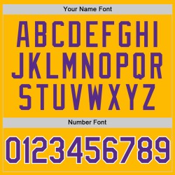 Lila-Weiß Custom Throwback Jersey Gold Authentic Baseball