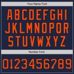 Baseball Custom Graffiti Muster Authentic Scratch Orange-Navy 3D Jersey
